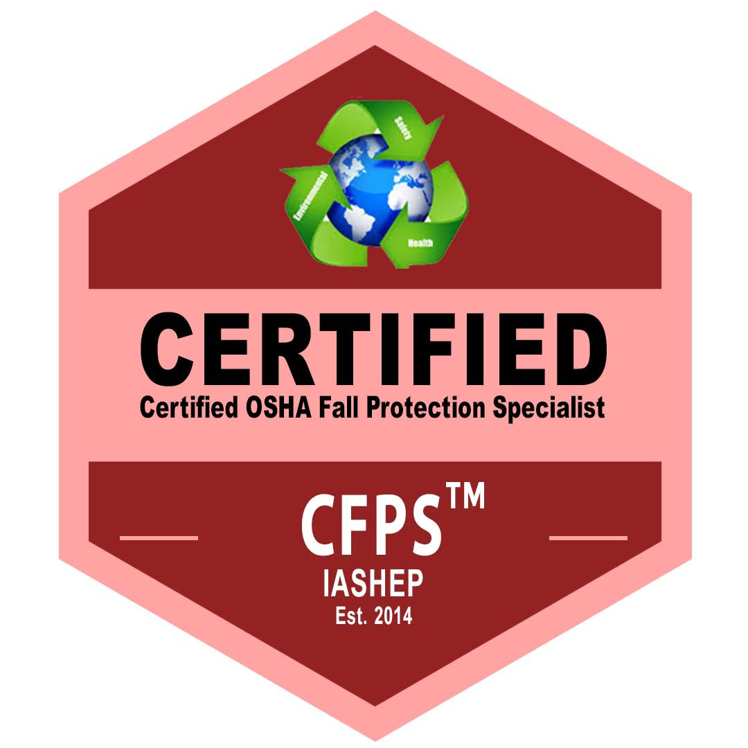 Certified OSHA Fall Protection Specialist (CFPS) badge